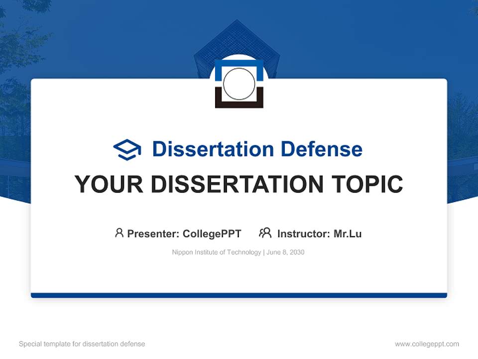 Nippon Institute of Technology Graduation Thesis Defense PPT Template4:3 ratio PPT effect preview image7