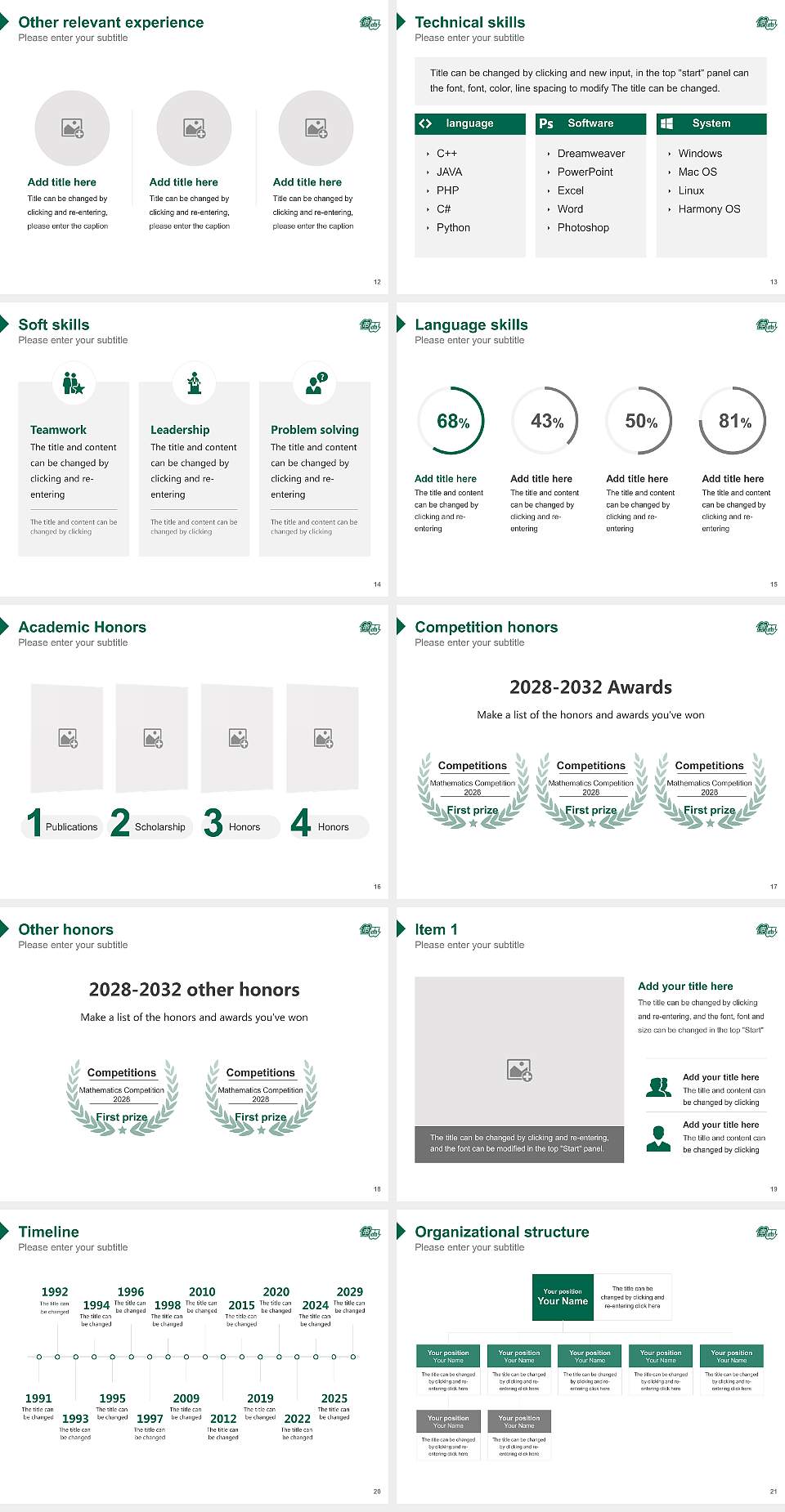 Nagoya University Resume PPT Template4:3 ratio PPT effect preview image3