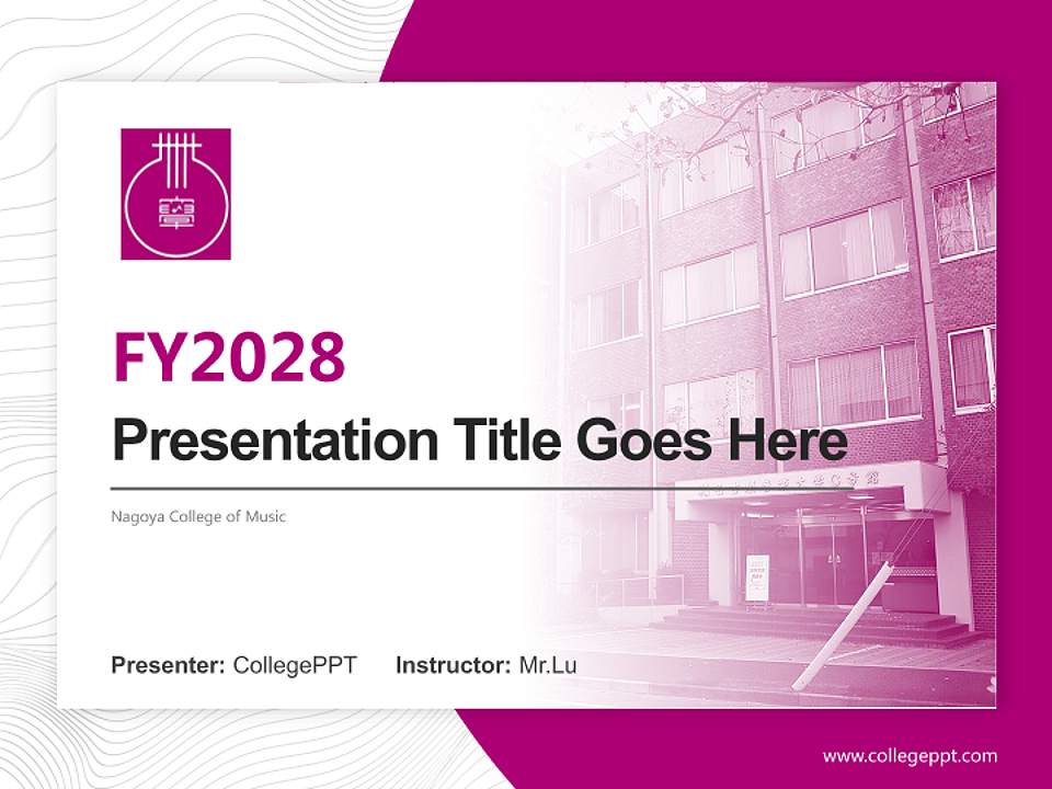 Nagoya College of Music Academic Presentation/Research Findings Report PPT Template4:3 ratio PPT effect preview image5
