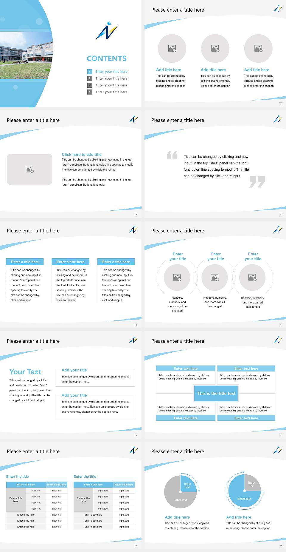 Naragakuen University Course/Courseware Creation PPT Template4:3 ratio PPT effect preview image2