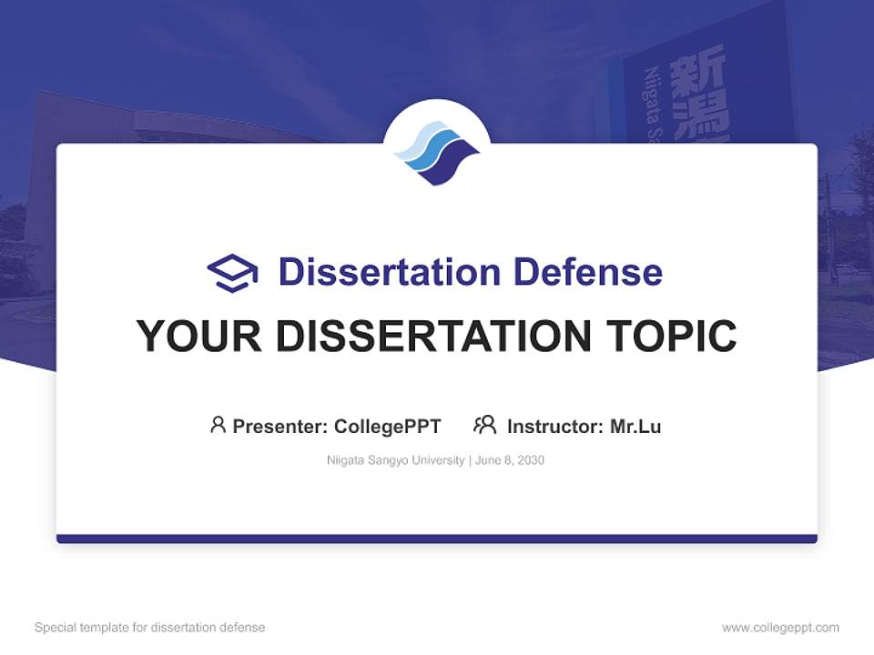 Niigata Sangyo University Graduation Thesis Defense PPT Template4:3 ratio PPT effect preview image7