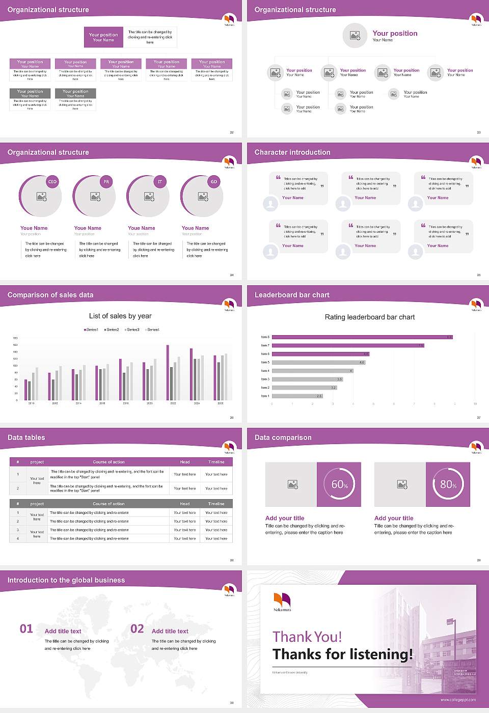 Nakamura Gakuen University Academic Presentation/Research Findings Report PPT Template16:9 ratio PPT effect preview image4
