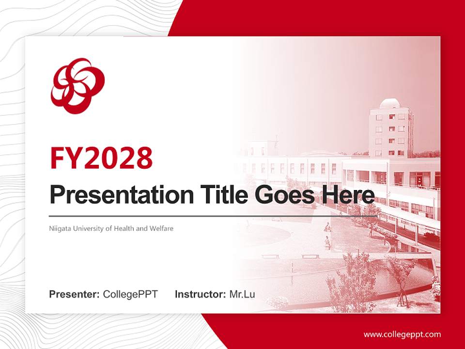Niigata University of Health and Welfare Academic Presentation/Research Findings Report PPT Template4:3 ratio PPT effect preview image5
