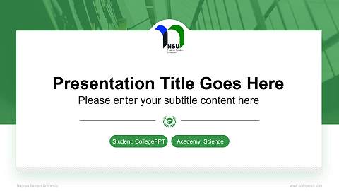 Nagoya Sangyo University National Scholarship Defense PPT Template
