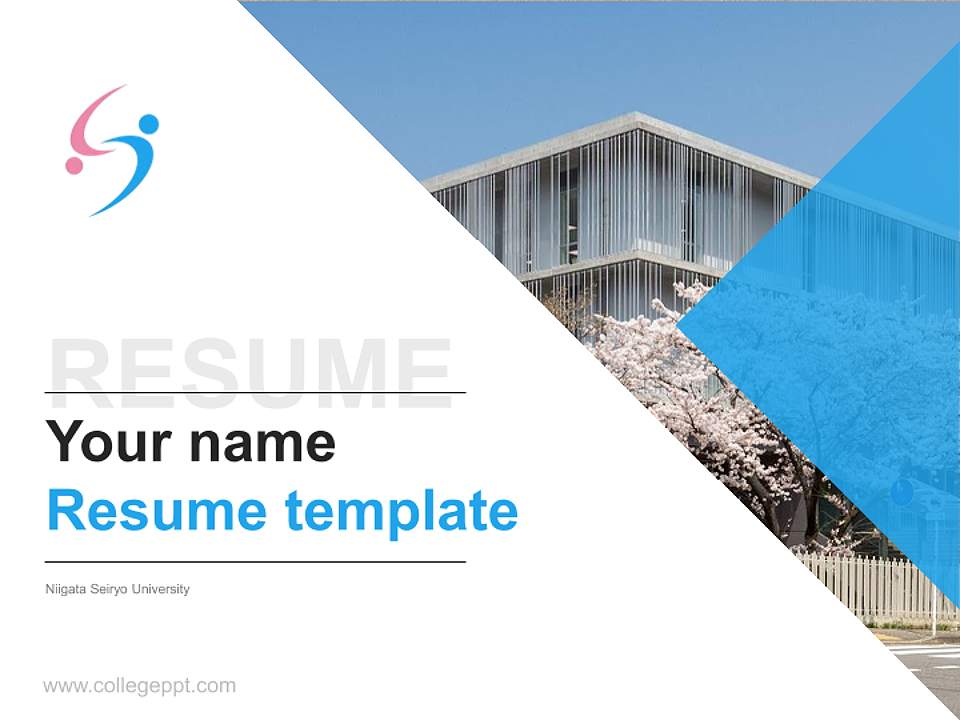 Niigata Seiryo University Resume PPT Template4:3 ratio PPT effect preview image5