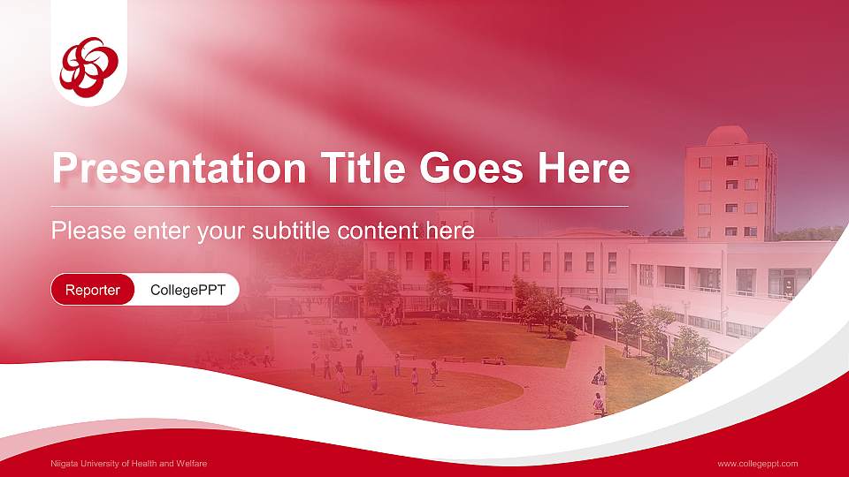 Niigata University of Health and Welfare Lecture Sharing and Networking Event PPT Template16:9 ratio PPT effect preview image