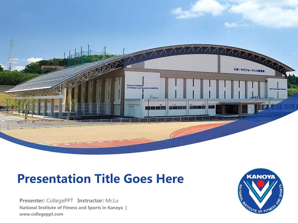 National Institute of Fitness and Sports in Kanoya Course/Courseware Creation PPT Template4:3 ratio PPT effect preview image5