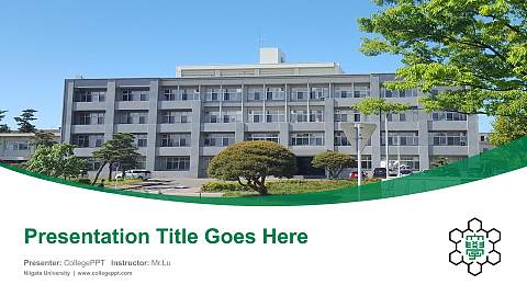 Niigata University Course/Courseware Creation PPT Template
