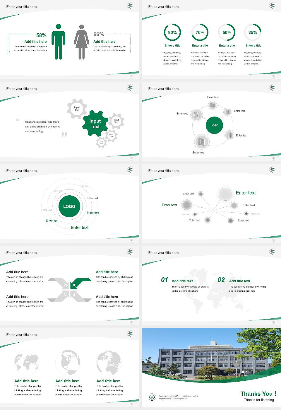 Niigata University Course/Courseware Creation PPT Template16:9 ratio PPT effect preview image4