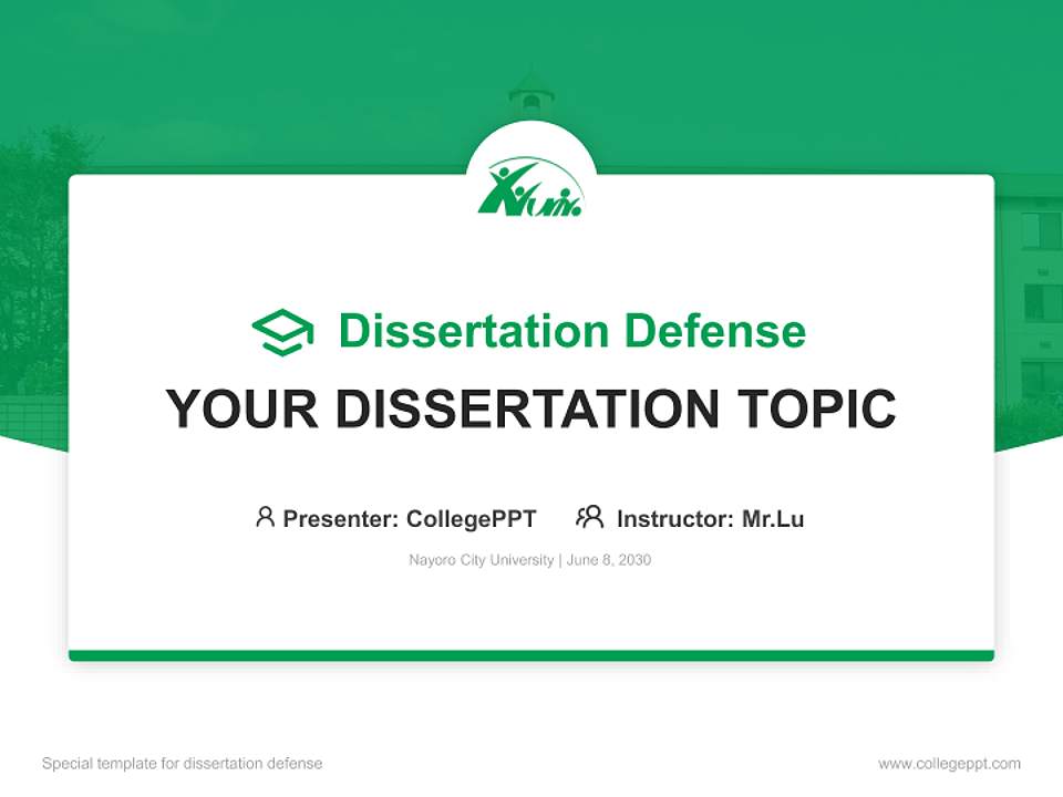 Nayoro City University Graduation Thesis Defense PPT Template4:3 ratio PPT effect preview image7