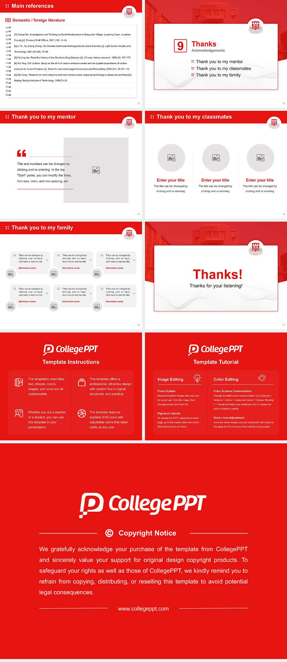 Nihon University Graduation Thesis Defense PPT Template4:3 ratio PPT effect preview image7