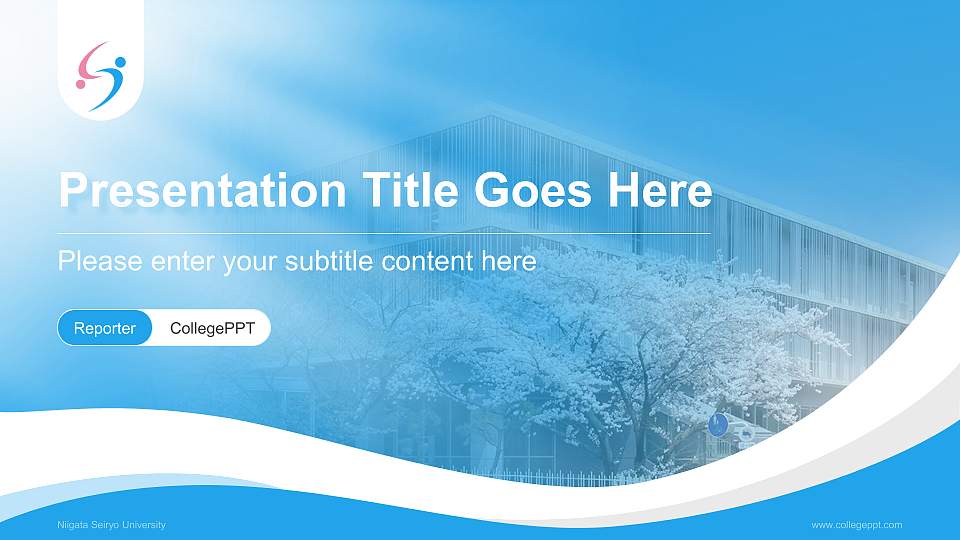 Niigata Seiryo University Lecture Sharing and Networking Event PPT Template16:9 ratio PPT effect preview image