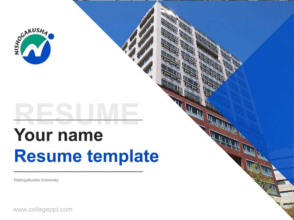 Nishogakusha University Resume PPT Template4:3 ratio PPT effect preview image5