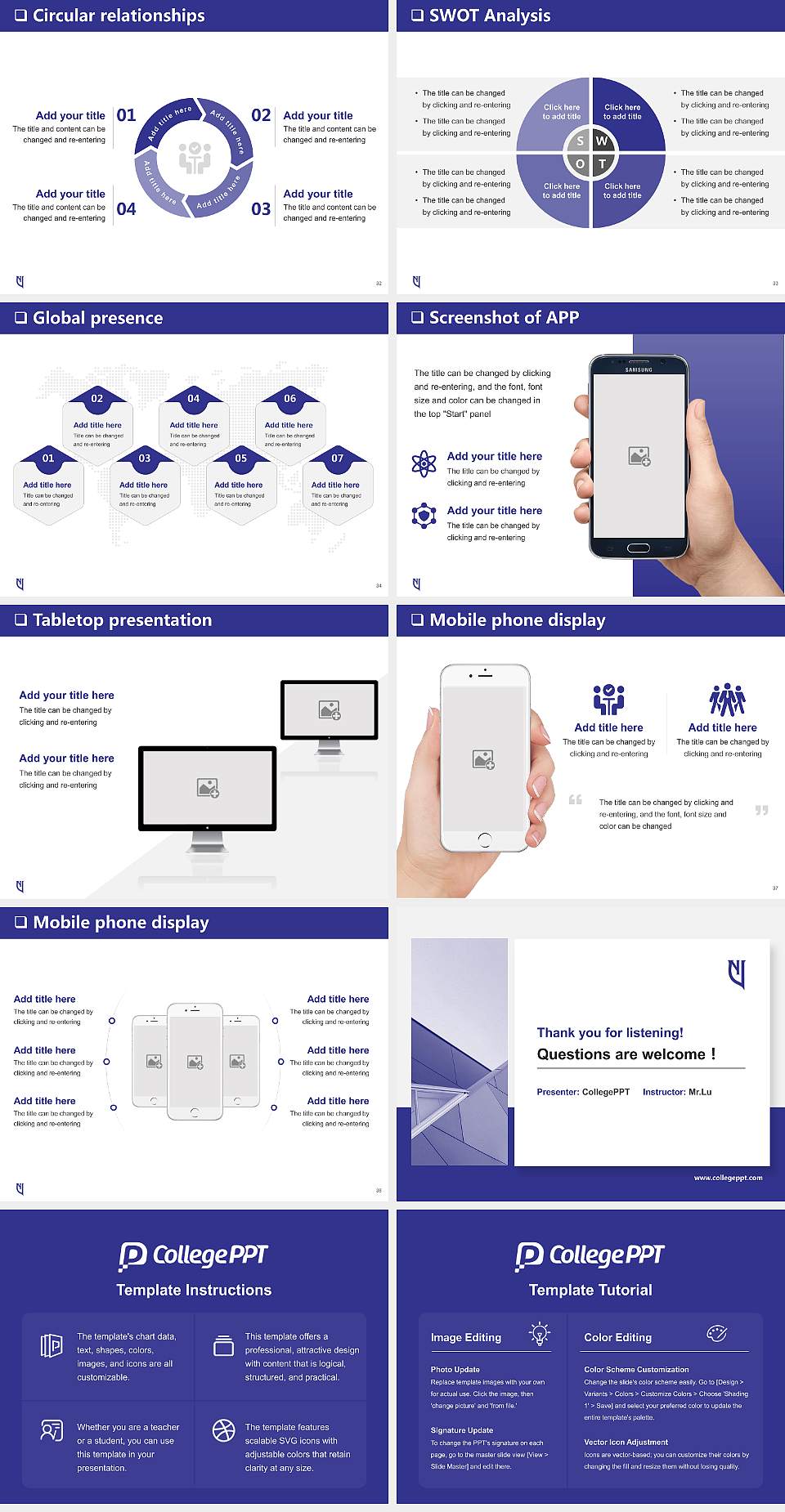 Nara University General PPT Template4:3 ratio PPT effect preview image5