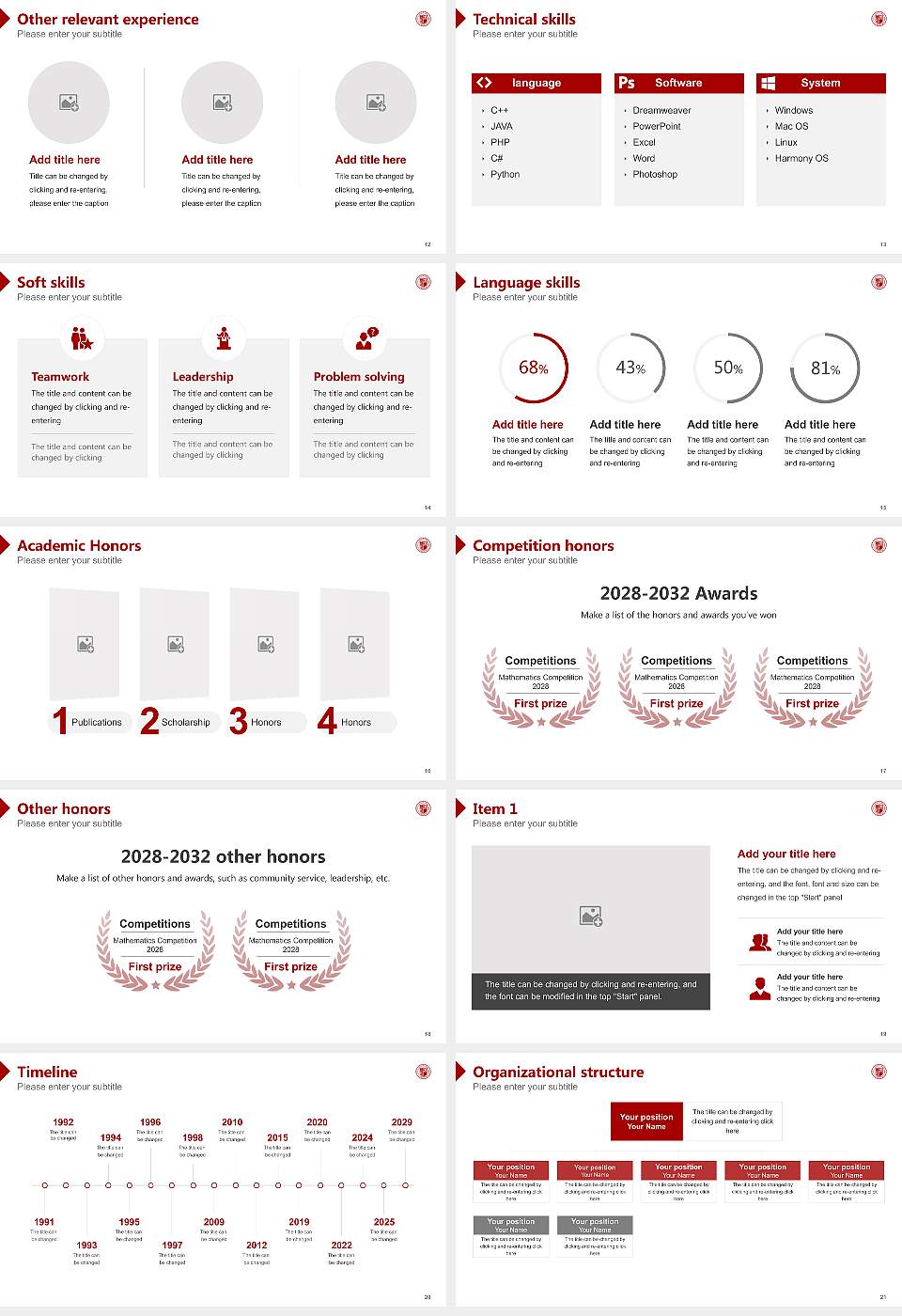 Nagasaki Wesleyan University Resume PPT Template16:9 ratio PPT effect preview image3