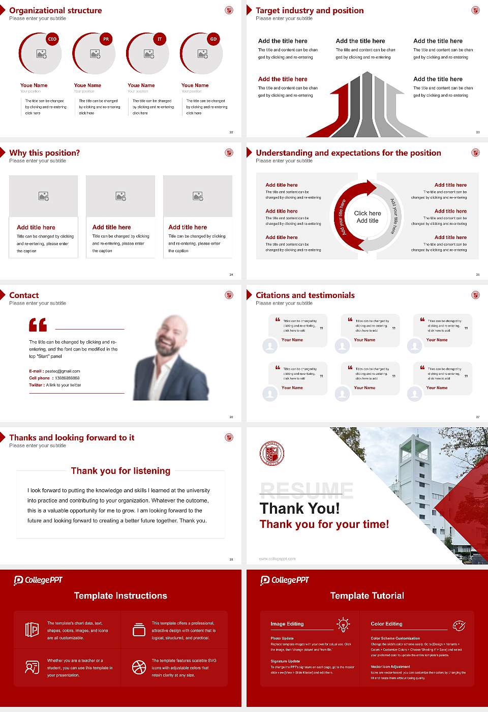 Nagasaki Wesleyan University Resume PPT Template16:9 ratio PPT effect preview image4