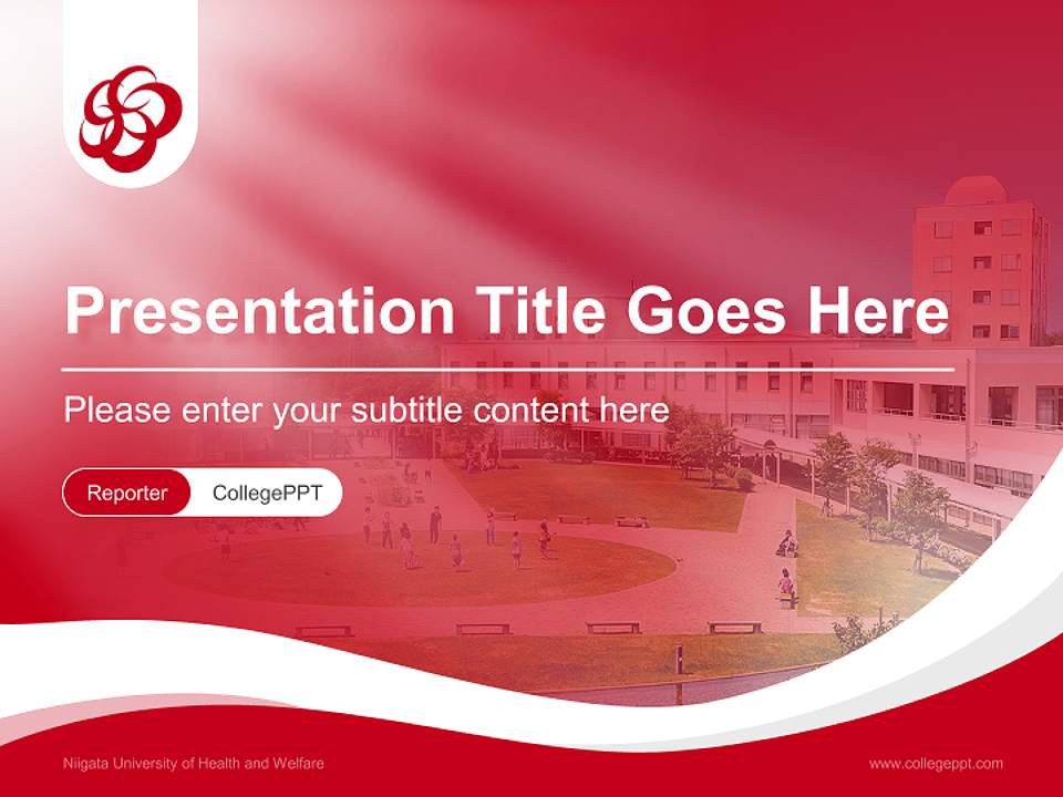 Niigata University of Health and Welfare Lecture Sharing and Networking Event PPT Template4:3 ratio PPT effect preview image4