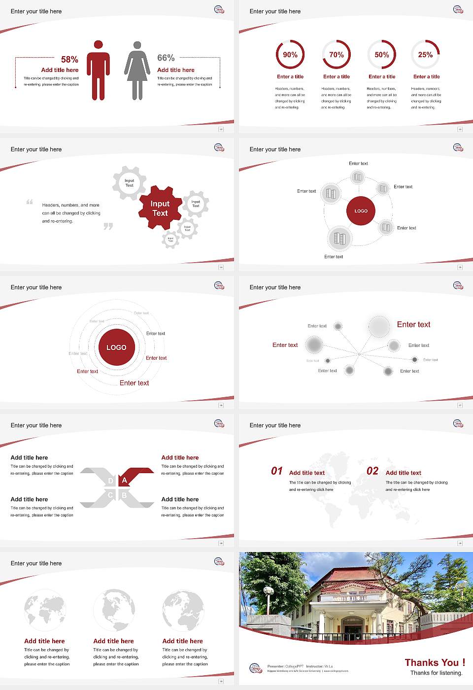 Nippon Veterinary and Life Science University Course/Courseware Creation PPT Template16:9 ratio PPT effect preview image4
