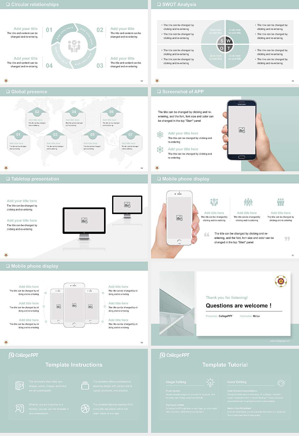 Nara Women’s University General PPT Template16:9 ratio PPT effect preview image5