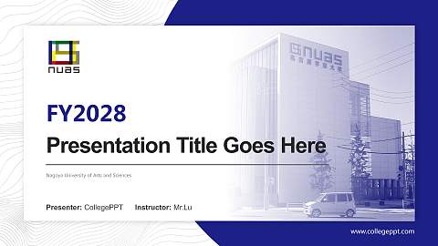 Nagoya University of Arts and Sciences Academic Presentation/Research Findings Report PPT Template