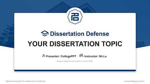 Nagoya Women’s University Graduation Thesis Defense PPT Template