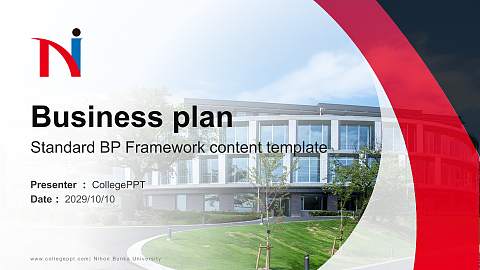 Nihon Bunka University Competition/Entrepreneurship Contest PPT Template
