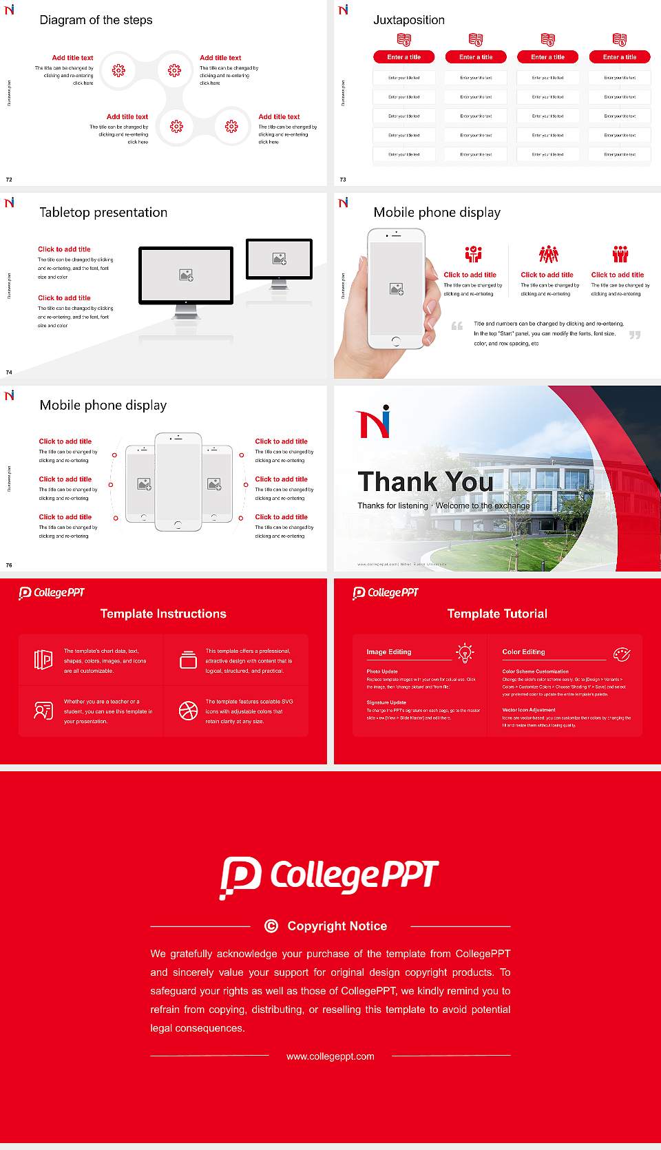 Nihon Bunka University Competition/Entrepreneurship Contest PPT Template16:9 ratio PPT effect preview image9