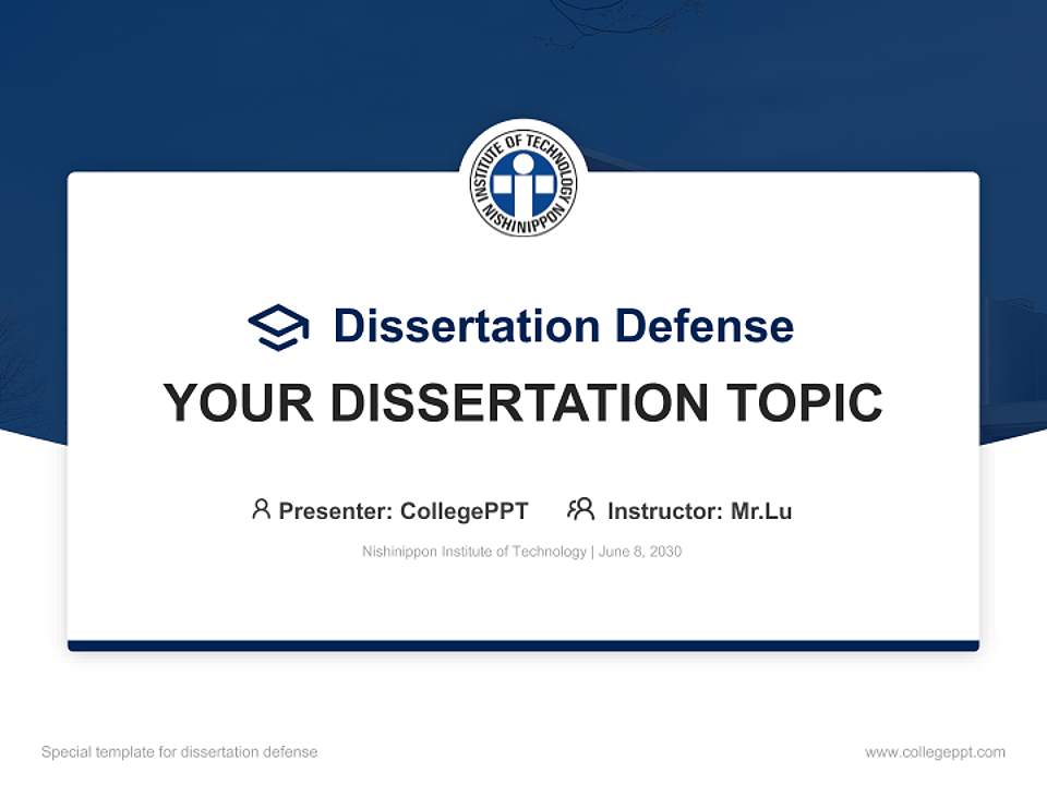 Nishinippon Institute of Technology Graduation Thesis Defense PPT Template4:3 ratio PPT effect preview image7