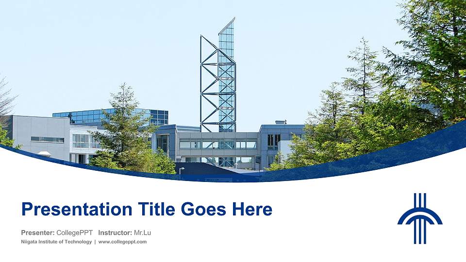 Niigata Institute of Technology Course/Courseware Creation PPT Template16:9 ratio PPT effect preview image