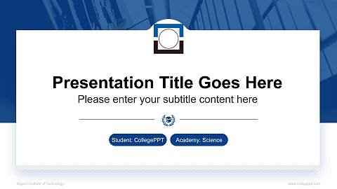 Nippon Institute of Technology National Scholarship Defense PPT Template