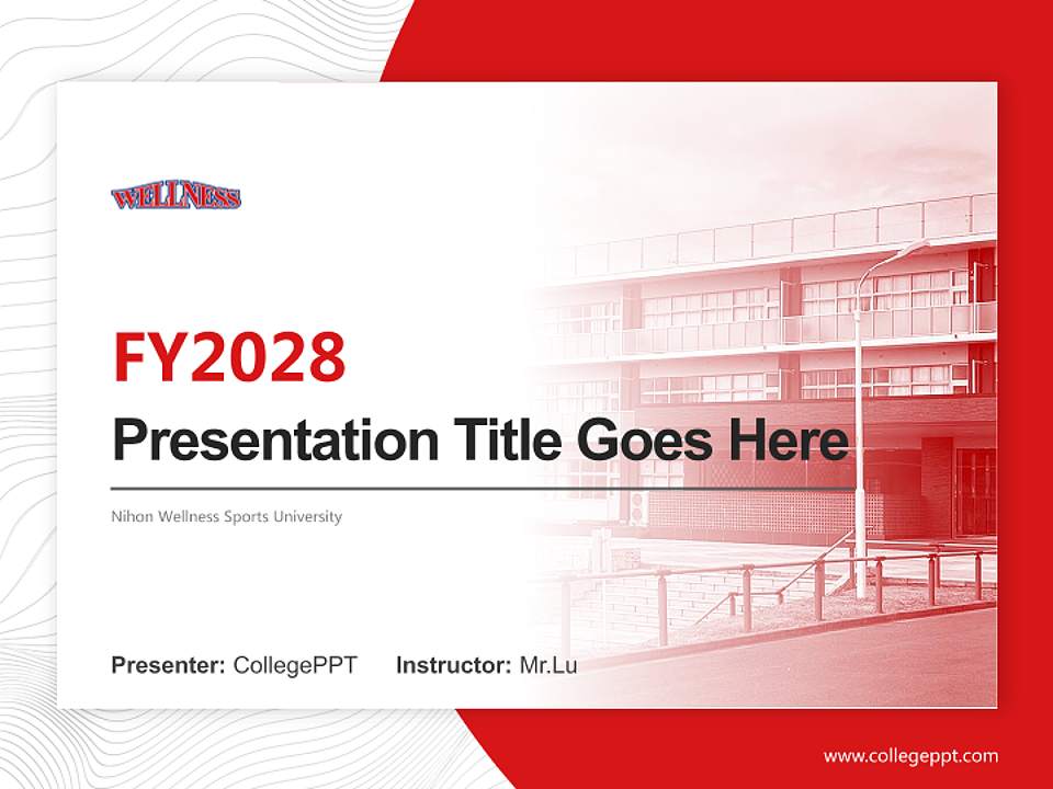 Nihon Wellness Sports University Academic Presentation/Research Findings Report PPT Template4:3 ratio PPT effect preview image5
