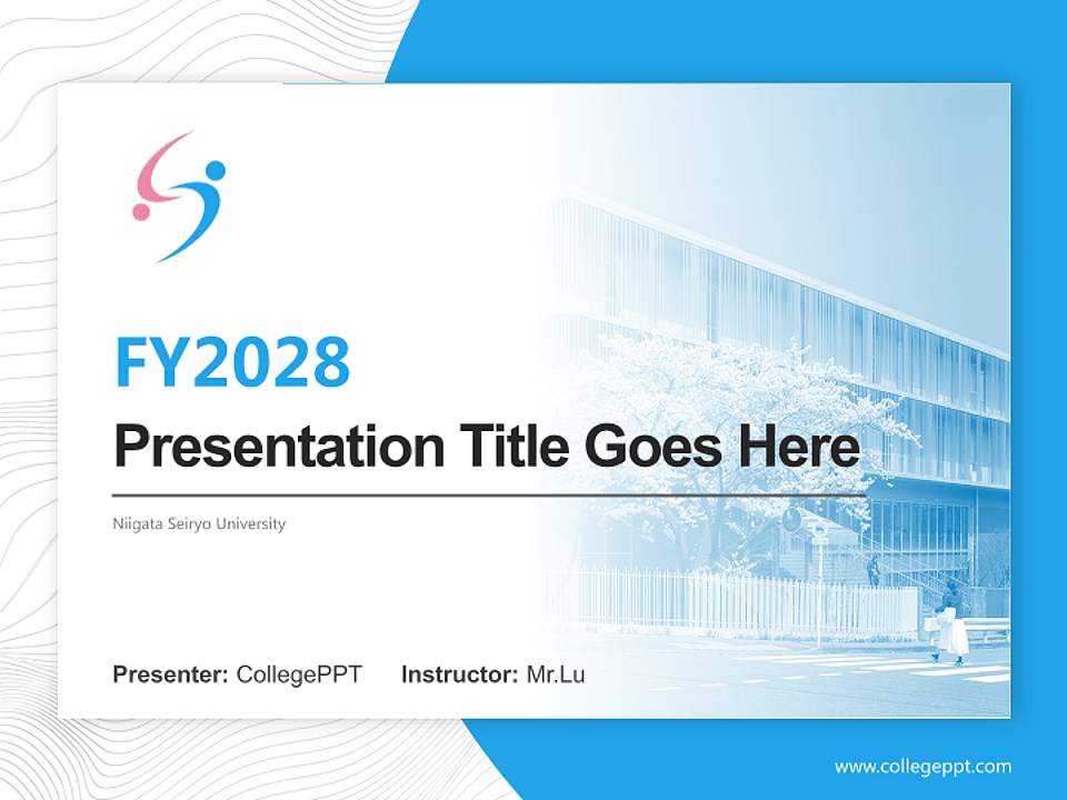 Niigata Seiryo University Academic Presentation/Research Findings Report PPT Template4:3 ratio PPT effect preview image5