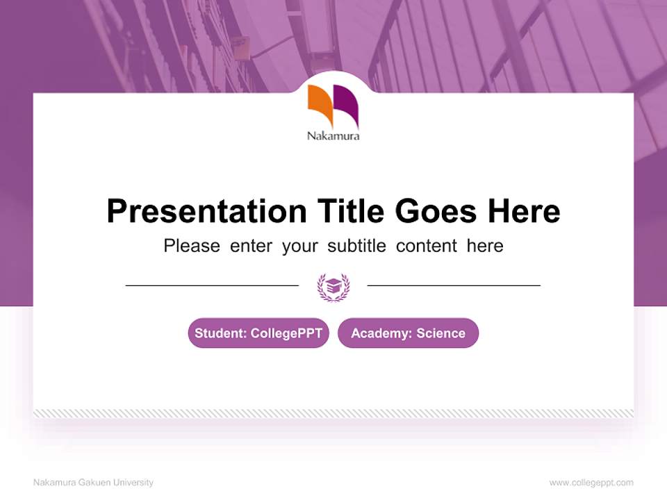 Nakamura Gakuen University National Scholarship Defense PPT Template4:3 ratio PPT effect preview image4