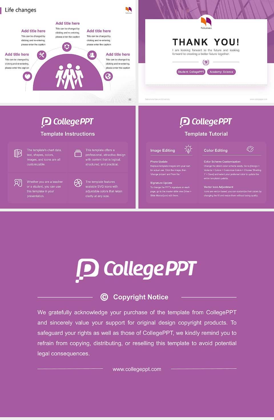 Nakamura Gakuen University National Scholarship Defense PPT Template4:3 ratio PPT effect preview image4