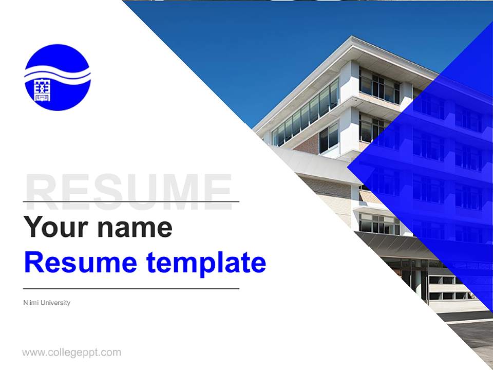 Niimi University Resume PPT Template4:3 ratio PPT effect preview image5
