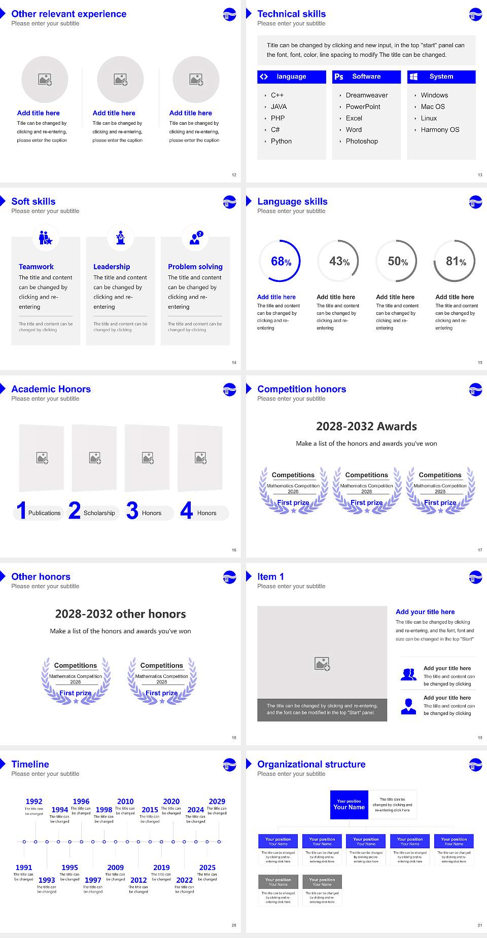 Niimi University Resume PPT Template4:3 ratio PPT effect preview image3