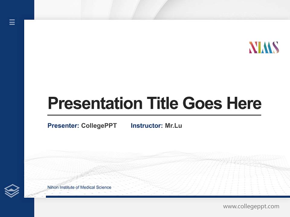 Nihon Institute of Medical Science Thesis Proposal/Graduation Defense PPT Template4:3 ratio PPT effect preview image5