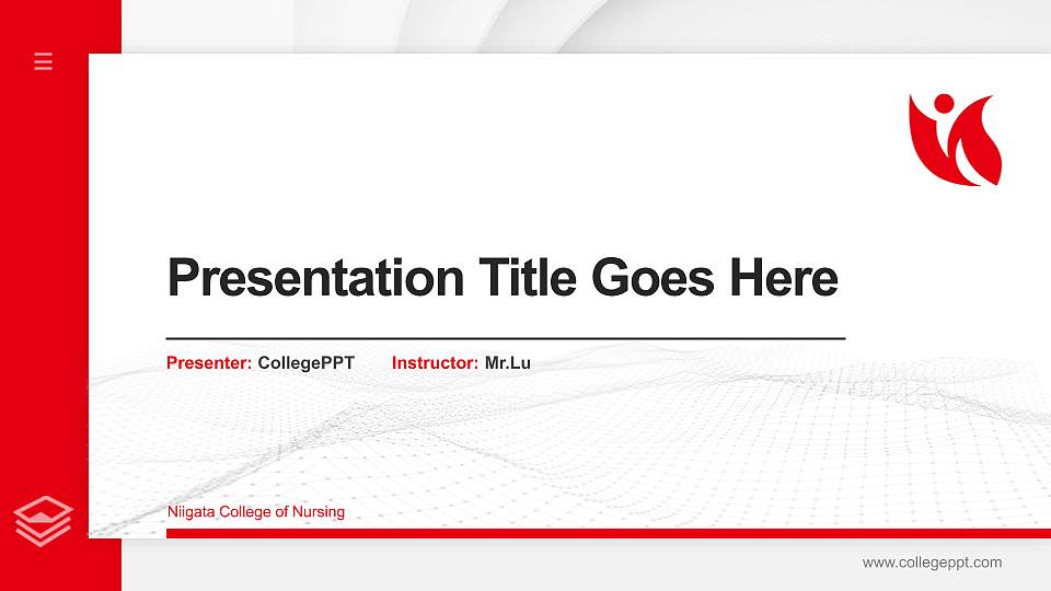 Niigata College of Nursing Thesis Proposal/Graduation Defense PPT Template16:9 ratio PPT effect preview image
