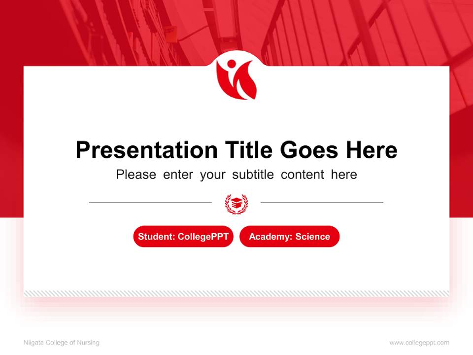 Niigata College of Nursing National Scholarship Defense PPT Template4:3 ratio PPT effect preview image4