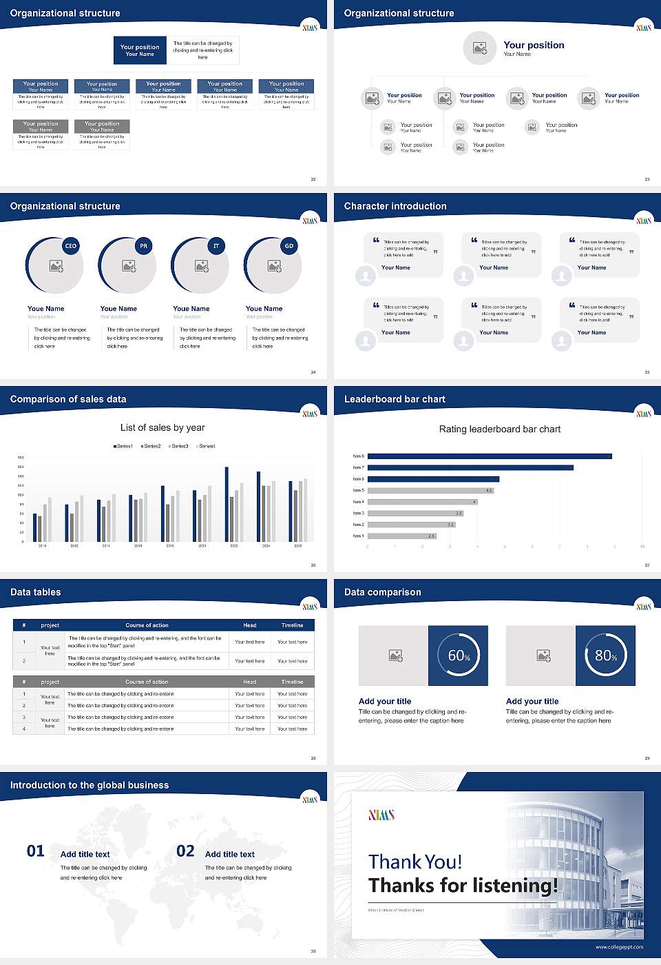 Nihon Institute of Medical Science Academic Presentation/Research Findings Report PPT Template16:9 ratio PPT effect preview image4