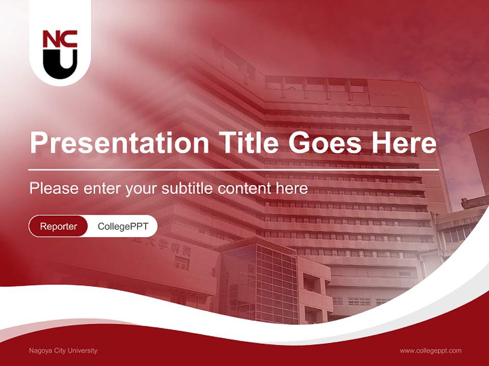 Nagoya City University Lecture Sharing and Networking Event PPT Template4:3 ratio PPT effect preview image4