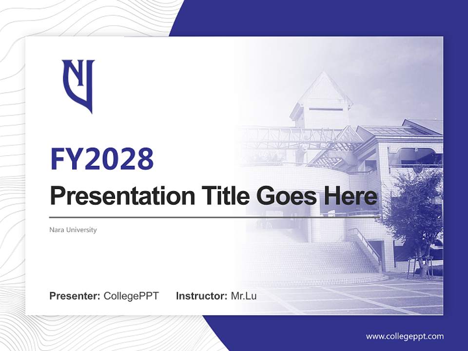 Nara University Academic Presentation/Research Findings Report PPT Template4:3 ratio PPT effect preview image5