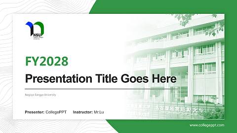Nagoya Sangyo University Academic Presentation/Research Findings Report PPT Template