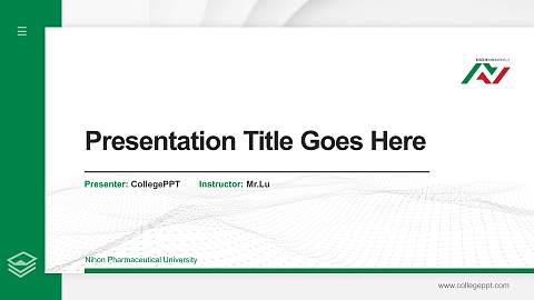 Nihon Pharmaceutical University Thesis Proposal/Graduation Defense PPT Template