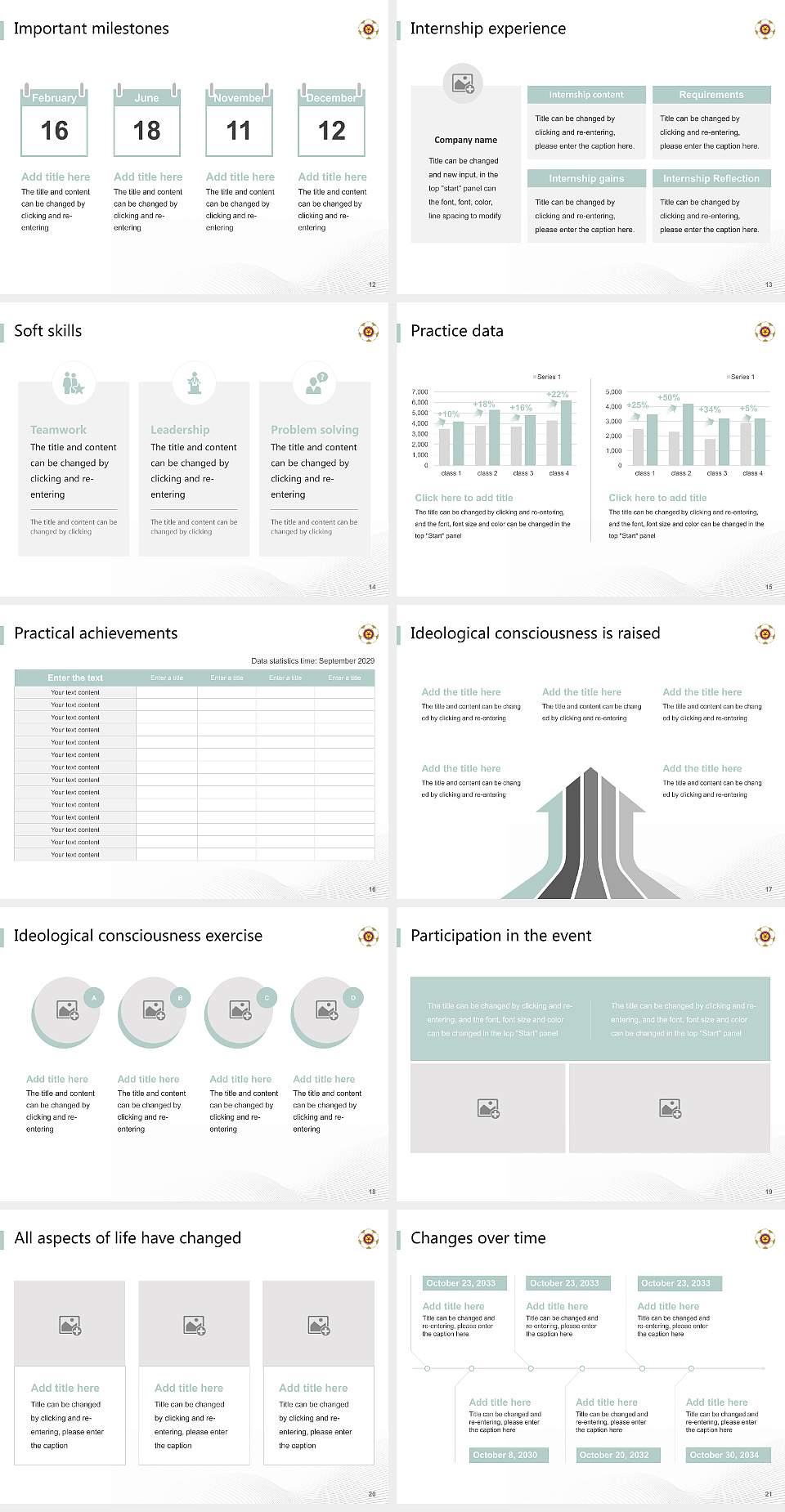 Nara Women’s University National Scholarship Defense PPT Template4:3 ratio PPT effect preview image3