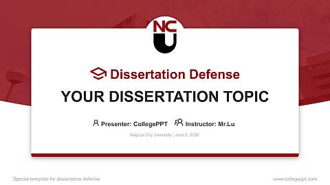 Nagoya City University Graduation Thesis Defense PPT Template