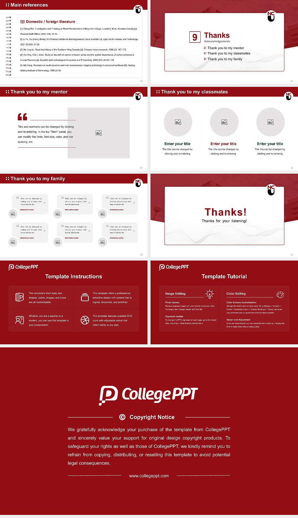 Nagoya City University Graduation Thesis Defense PPT Template16:9 ratio PPT effect preview image7
