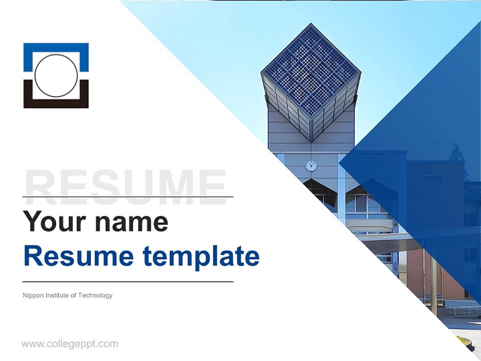 Nippon Institute of Technology Resume PPT Template4:3 ratio PPT effect preview image5
