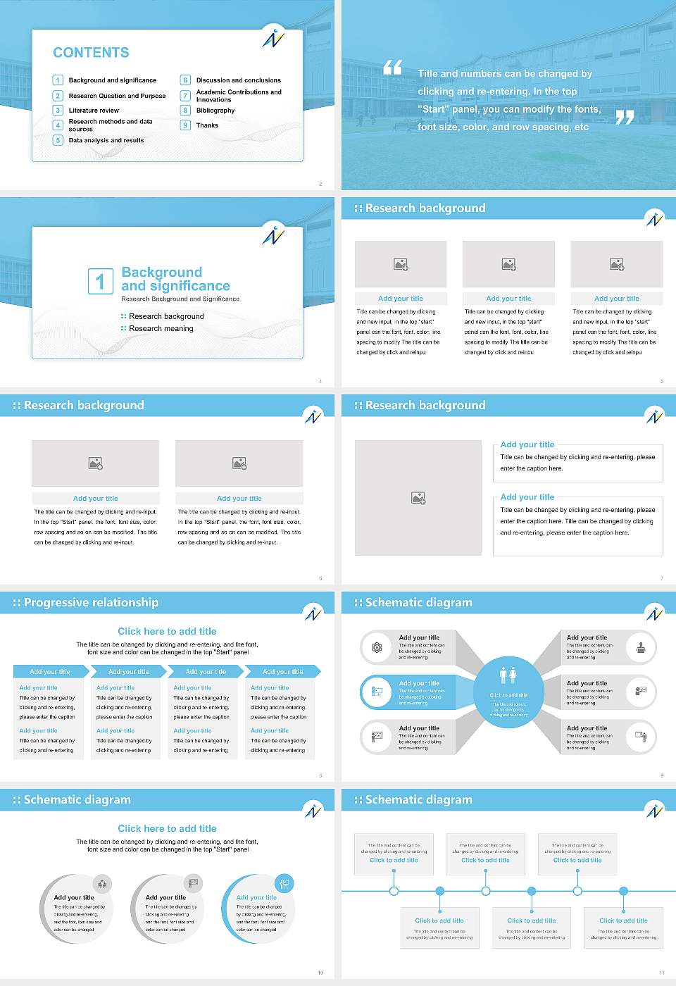 Naragakuen University Graduation Thesis Defense PPT Template16:9 ratio PPT effect preview image2