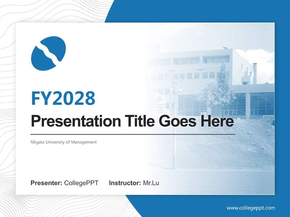 Niigata University of Management Academic Presentation/Research Findings Report PPT Template4:3 ratio PPT effect preview image5